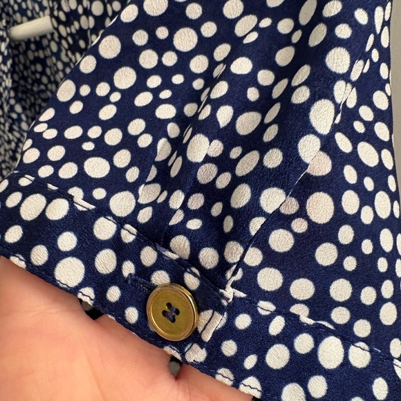 Short Sleeve The Limited Blue and White Blouse Size Extra Small - Picture 5 of 9